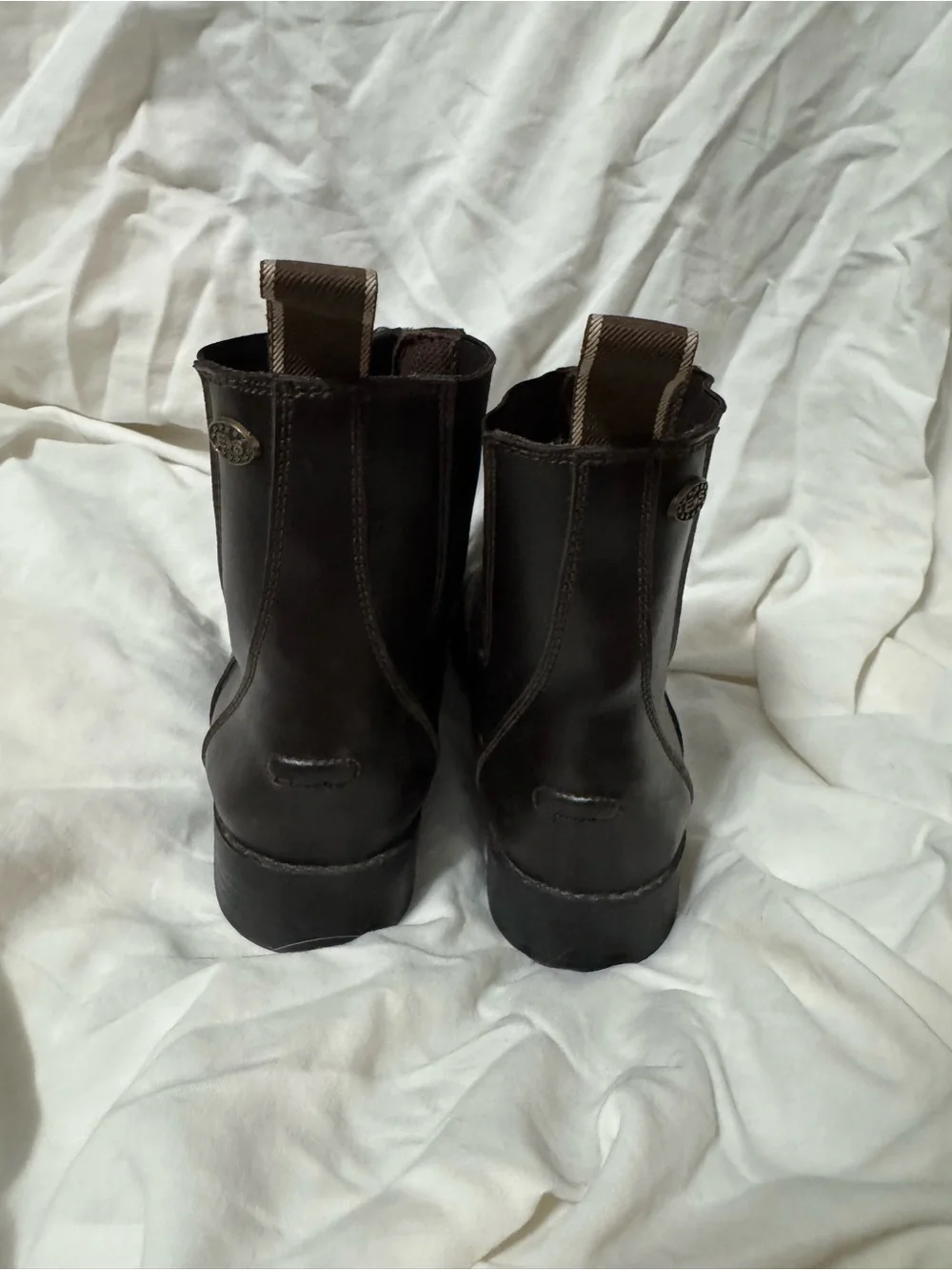 Kids Dark Brown zip up Riding Boots